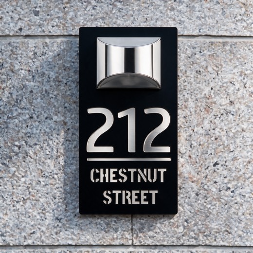 ShineNumber engraved solar house number